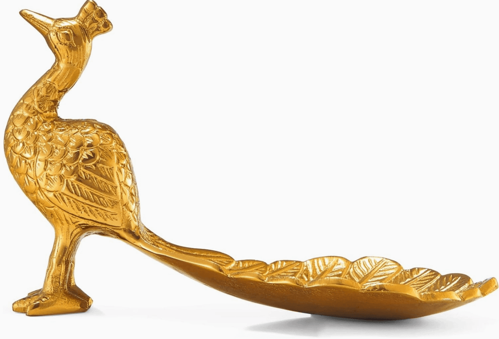 BRASS PEACOCK DISH– RSVP By Anastasia