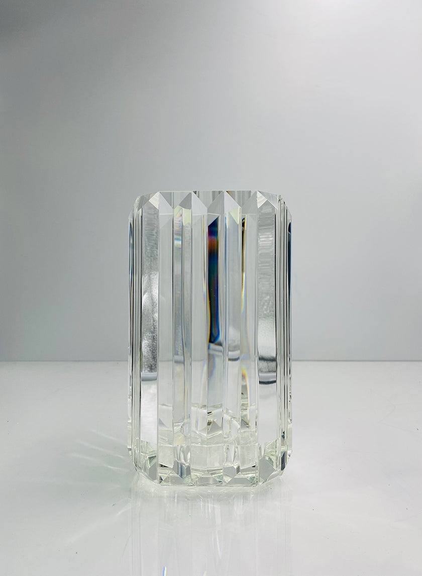 LARGE CRYSTAL CANDLE HOLDER